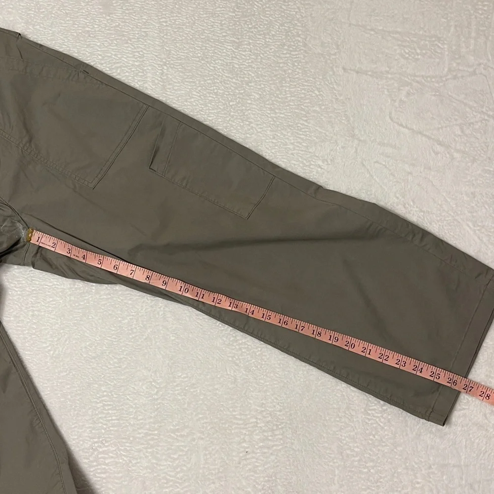 AGOLDE Daria High‎ Waist Crop Wide Leg Twill Utility Pant in Duffle Women's 28 - Picture 8 of 12